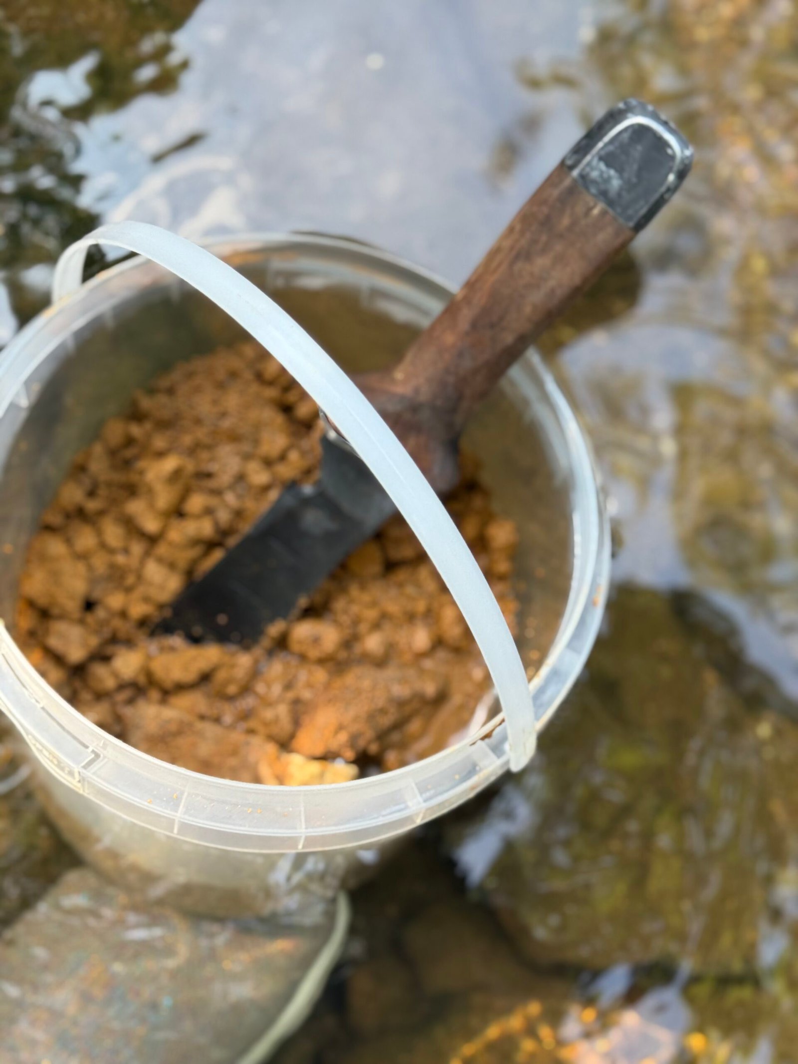 bucket of wild clay